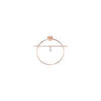 Mono boucle Fibule S sertie d'un diamant - Or Rose