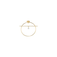 Mono boucle Fibule S sertie d'un diamant - Or Jaune