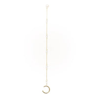 2qty RELIQUAT 950€/ QTY IN : 2-QTY OUT : 0- ST : 0% // Boucle d’oreille Perlé rivière 5 diamants 1 perle -Jaune