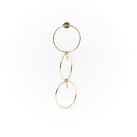 Mono boucle Hélios Trio sertie de diamants - Or Jaune
