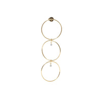 Mono boucle Hélios Trio sertie de diamants - Or Jaune