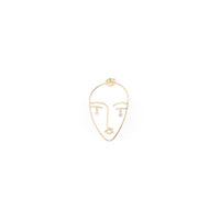Puce Matisse sertie de diamants - Or Jaune