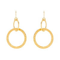 Boucles d'oreilles Saturn dorées à l'or fin - Doré
