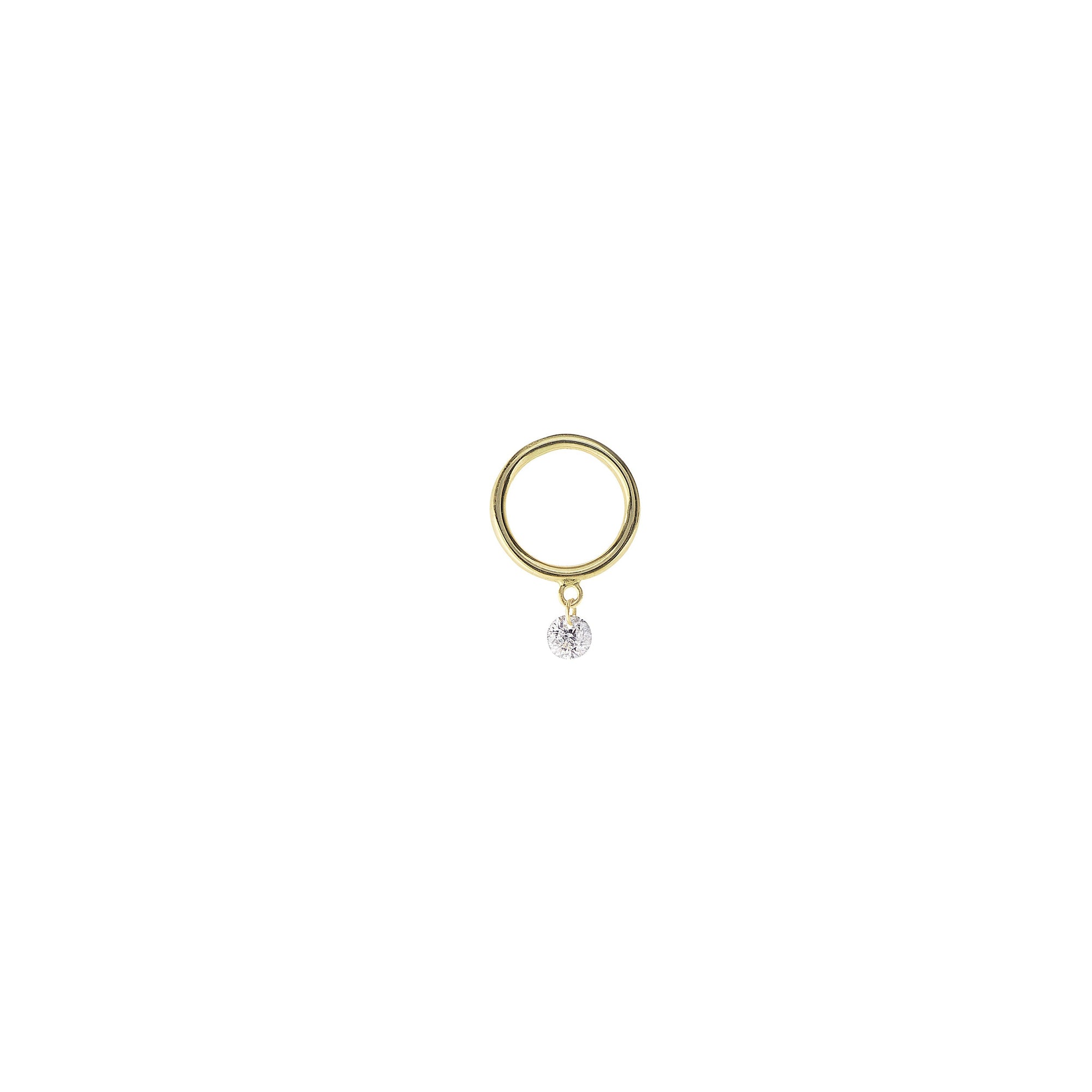 2qty RELIQUAT 250€/ QTY IN : 1-QTY OUT : 1- ST : 100% // Boucle d’oreille Bohème 1 diamant -Jaune