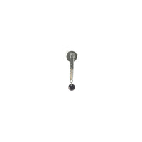 1qty RELIQUAT 295€/ QTY IN : 1-QTY OUT : 0- ST : 0% // Boucle d’oreille Be My Baby, diamant noir      -Blanc