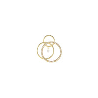 12qty RELIQUAT 495€/ QTY IN : 9-QTY OUT : 3- ST : 33% // Boucle d’oreille Tourbillon serti de diamants -Jaune