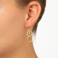 Mono boucle Hélios Padam sertie de diamants - Or Jaune