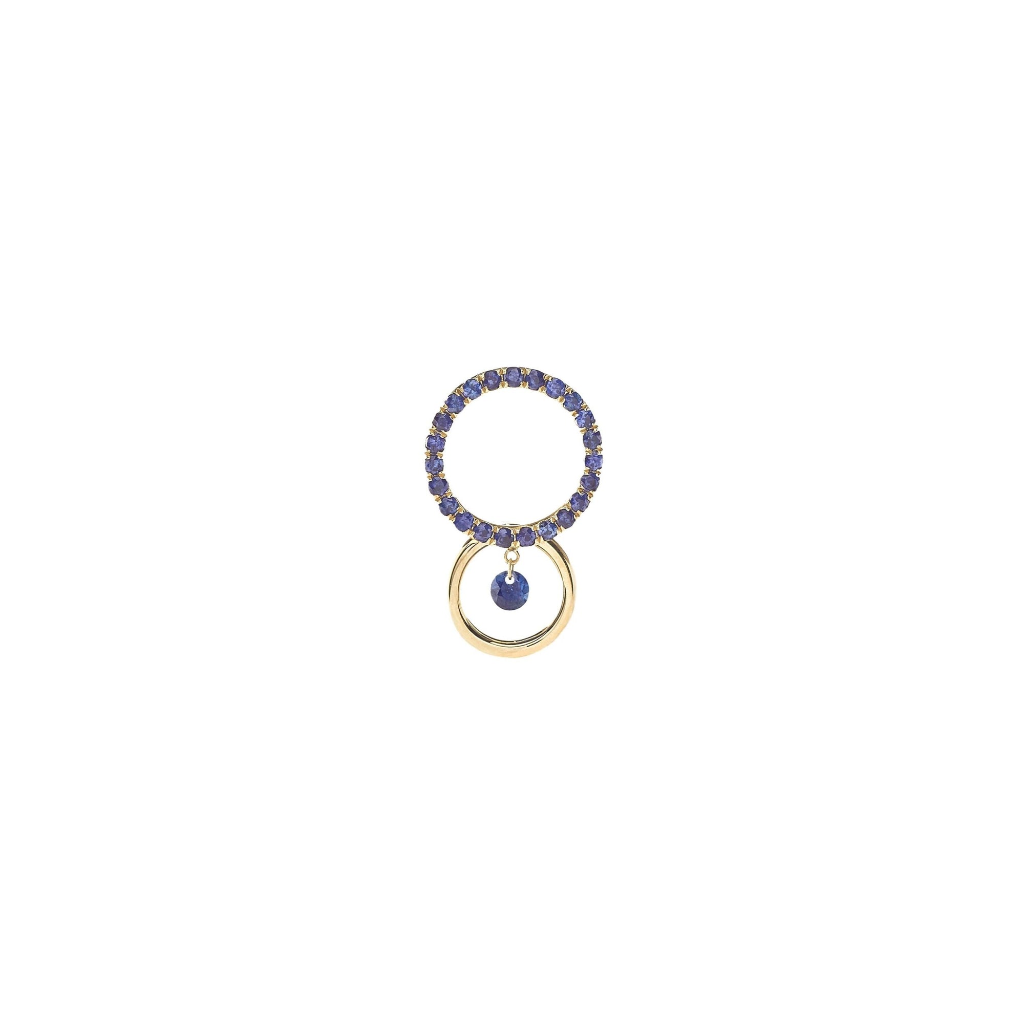 2qty RELIQUAT 650€/ QTY IN : 3-QTY OUT : 1- ST : 33% // Boucle d’oreille Bonnie Set, 1 saphir  -Jaune