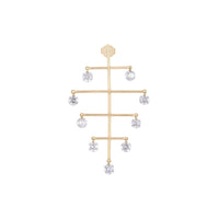 6qty RELIQUAT 3490€/ QTY IN : 3-QTY OUT : 0- ST : 0% // Boucle d’oreille rigide diamants Calder, 0,23 ct-Jaune