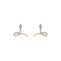 BOUCLES D OREILLES MAGIC TOUCH OR ROSE MOTIF SERPENT