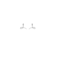 BOUCLES D OREILLES MAGIC TOUCH OR BLANC MOTIF SERPENT