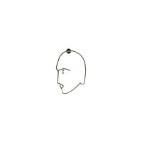 Puce Matisse sertie d'un diamant - Or Jaune