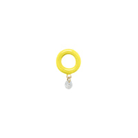 Puce Enamel sertie d'un diamant - Or Jaune