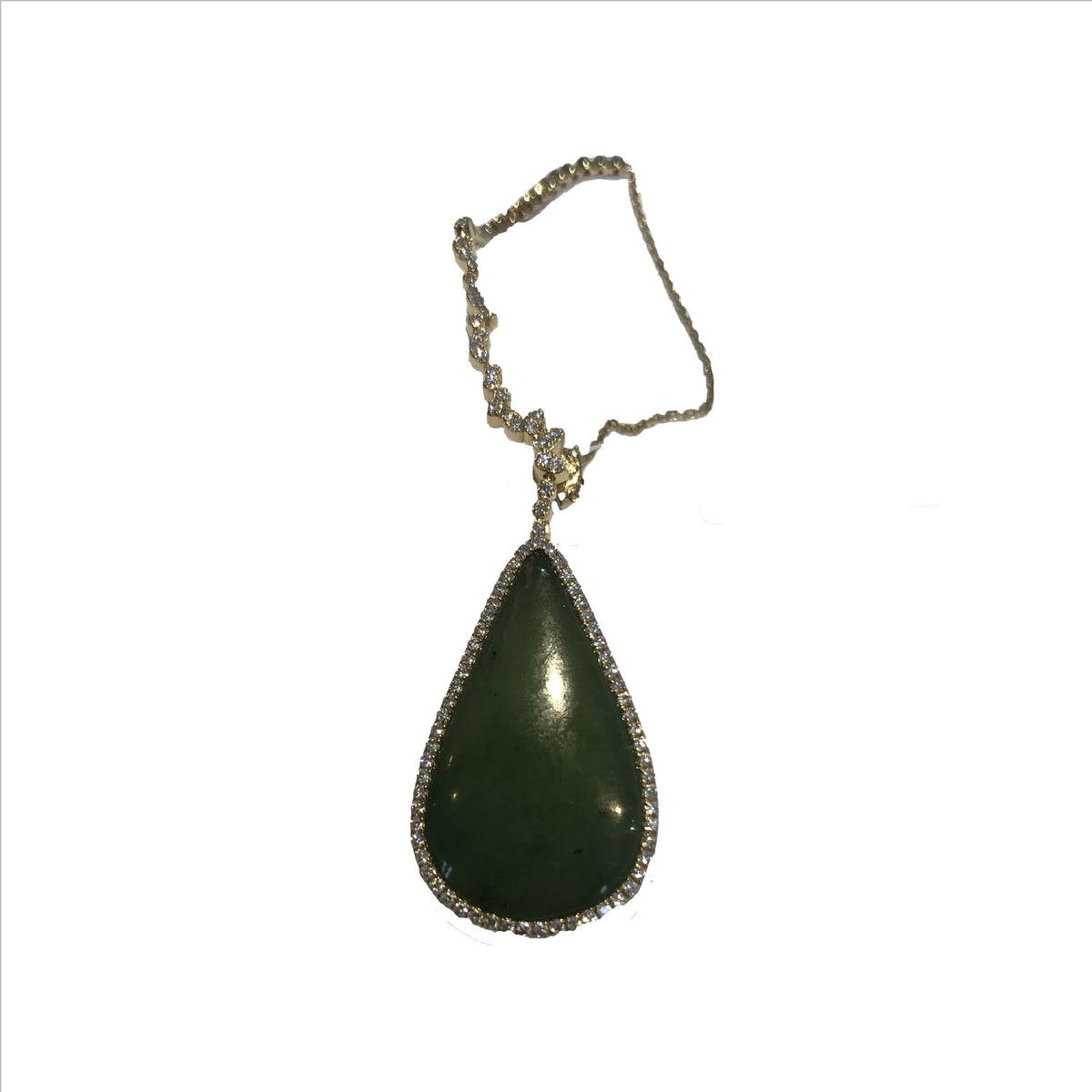MONO BOUCLE D OREILLE JADE OR JAUNE