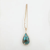 MONO BOUCLE D OREILLE TURQUOISE OR ROSE