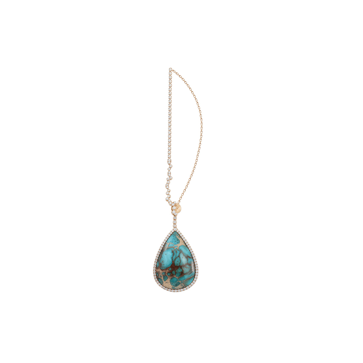 PT1_PrixTroca:1670€_VentesTroca:0_QtyTroca:1_ST:0%_Mono boucle gauche en Or rose 18K sertie de diamants & Turquoise - Rose