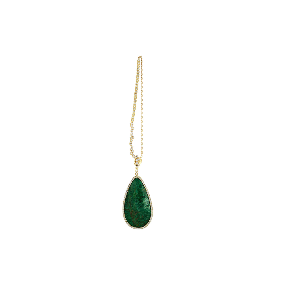PrixTroca:1670€_VentesTroca:0_QtyTroca:1_ST:0%_Mono boucle gauche en Or jaune 18K sertie de diamants & Turquoise - Jaune