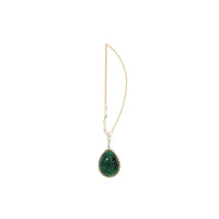 PrixTroca:1225€_VentesTroca:0_QtyTroca:1_ST:0%_Mono boucle gauche Emeraude en Or jaune 18K sertie de diamants - Jaune