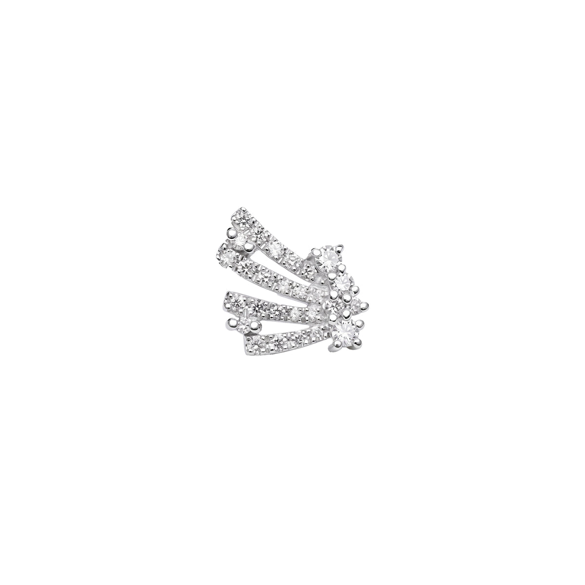 Attitude Piercing in 18K white gold set with diamonds - White