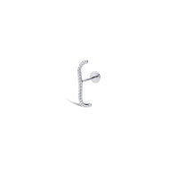Puce piercing Nœud pavée de diamants - Or Blanc
