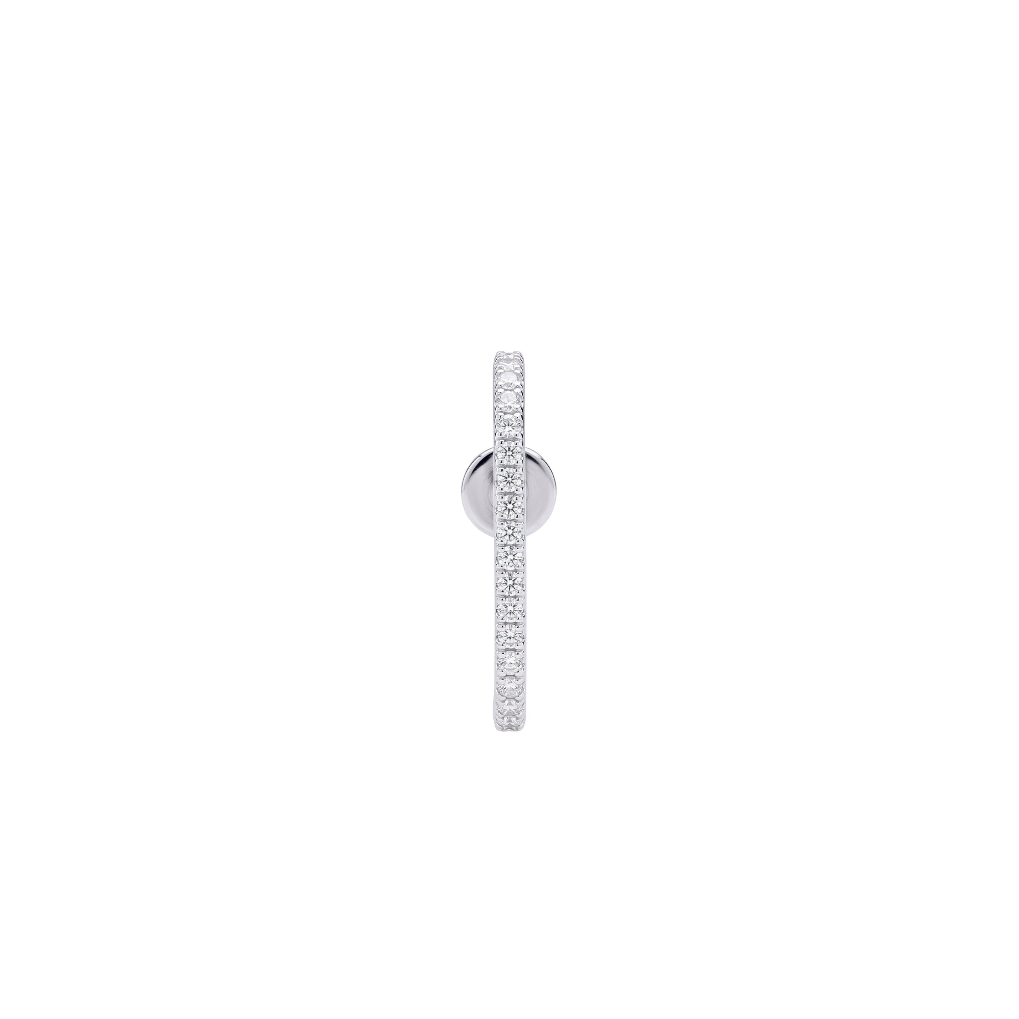 Puce Nœud pavée de diamants - Or Blanc