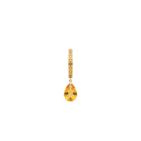 Mono boucle Chakras sertie de citrines - Or Jaune