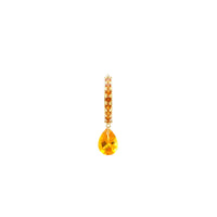 Mono boucle Chakras sertie de citrines mandarine - Or Jaune