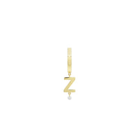 Mono boucle Alphabet Lettre Z sertie d'un diamant - Or Jaune