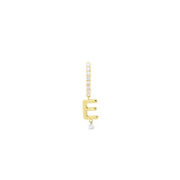 Mono boucle Alphabet Lettre E sertie de diamants - Or Jaune