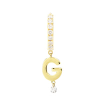 1qty NEW / Piercing alphabet "G"-Jaune