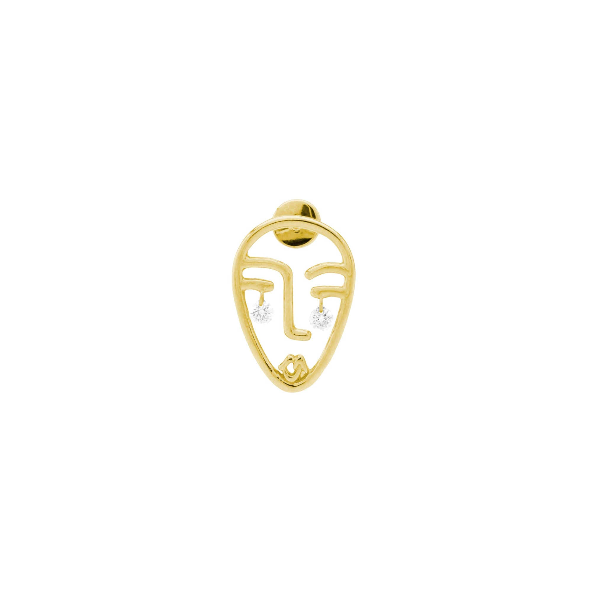 Puce Matisse sertie de diamants - Or Jaune