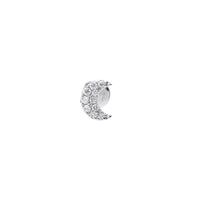 Puce piercing Séléné Lune pavée de diamants - Or Blanc