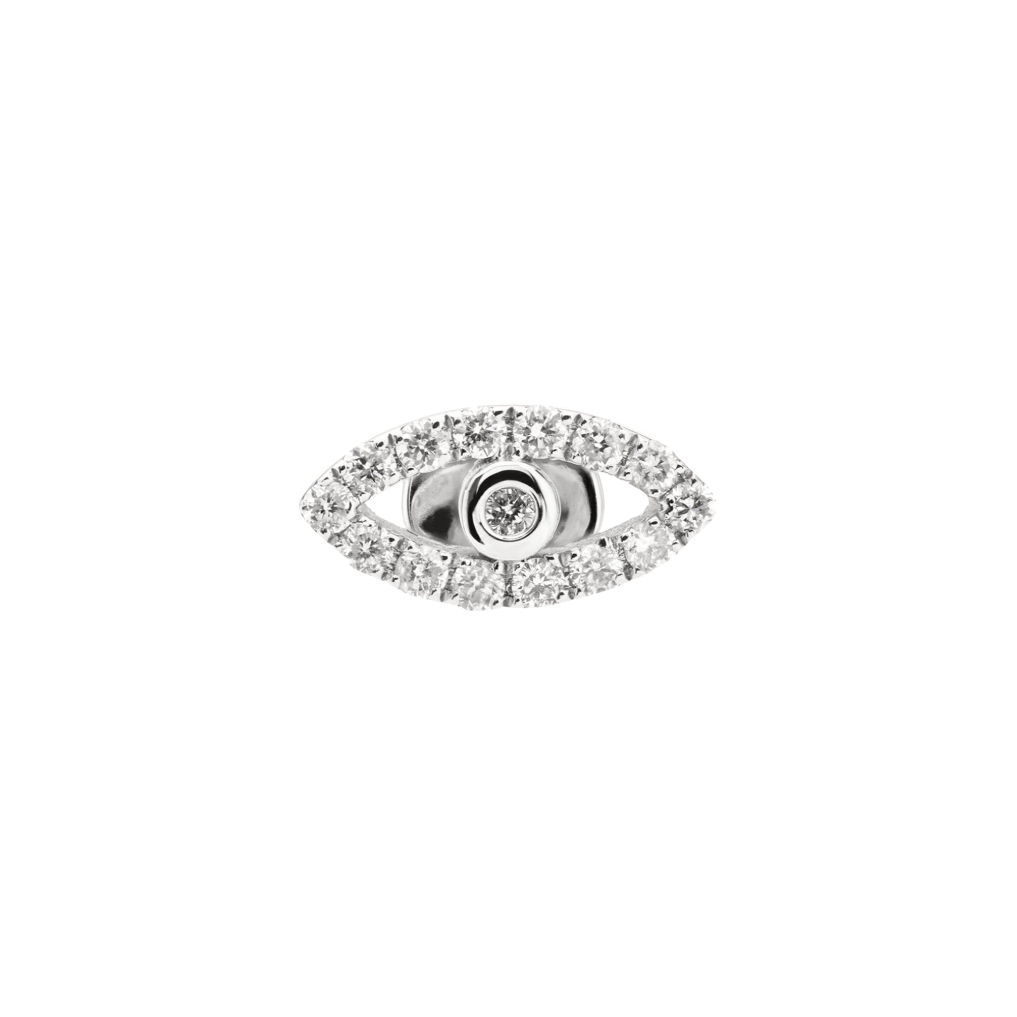 1qty RELIQUAT 480€/ QTY IN : 1-QTY OUT : 1- ST : 100% // Piercing Eye pavé de diamants-Blanc