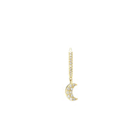 Mono boucle Séléné Lune pavée de diamants - Or Jaune