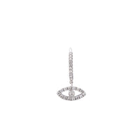 Mono boucle piercing Séléné Œil pavé de diamants - Or Blanc