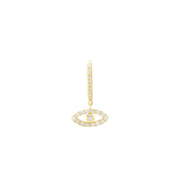 Mono boucle Séléné Œil pavé de diamants - Or Jaune