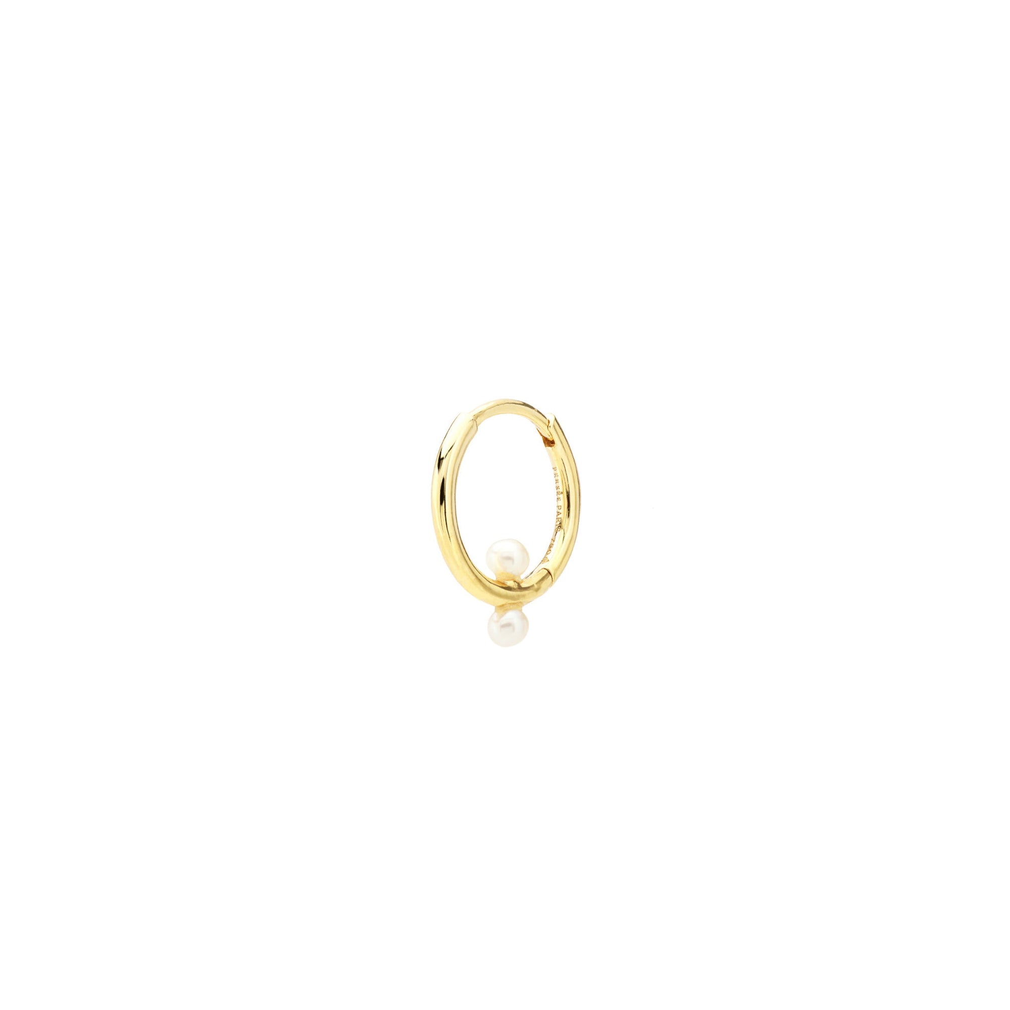 Mono boucle Aphrodite créole ornée de perles - Or Jaune