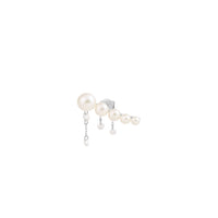 Puce Aphrodite ornée de perles & sertie de diamants - Or Blanc