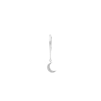 Mono boucle Séléné Lune pavée de diamants - Or Blanc