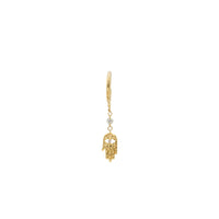 Mono boucle Séléné Fatima sertie d'un diamant - Or Jaune