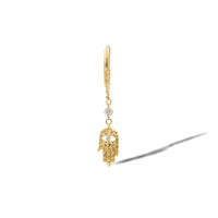 1qty NEW / Piercing cercle chaîne Fatima 1 diamant-Jaune