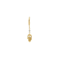 Mono boucle piercing Séléné Fatima sertie d'un diamant - Or Jaune