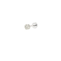 Puce piercing Floating sertie d'un diamant - Or Blanc
