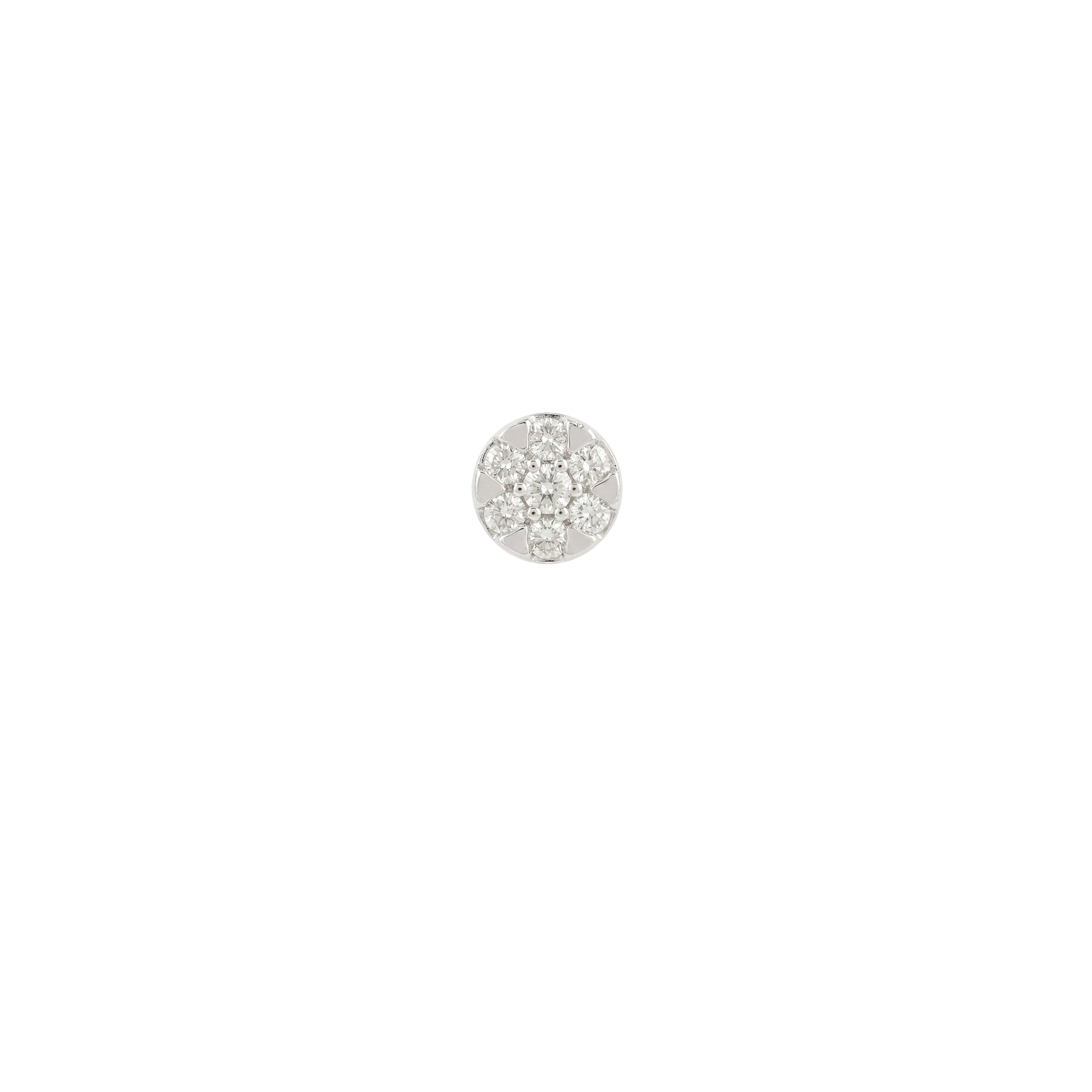 Puce Floating sertie d'un diamant - Or Blanc