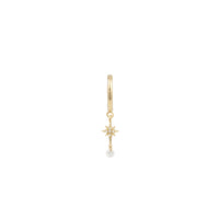 Mono boucle Séléné Étoile polaire pavée de diamants - Or Jaune
