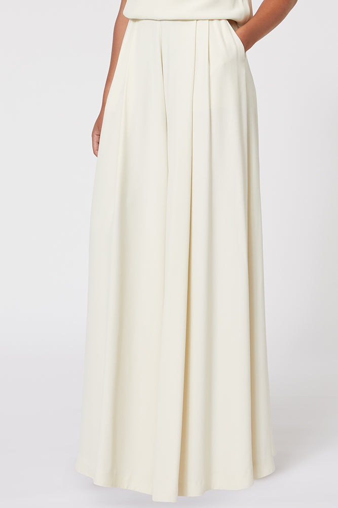 Beige / WIDE LEG TROUSERS