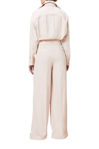 Pantalon de tailleur à revers - Pink