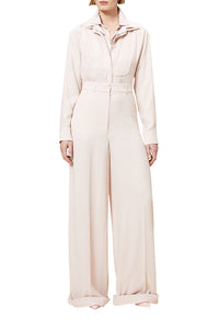 Pantalon de tailleur à revers - Pink