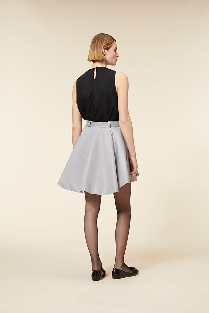 Silver / PADDED MINI SKIRT