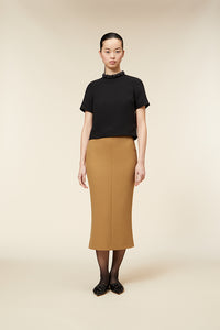 Brown / MIDI PENCIL SKIRT